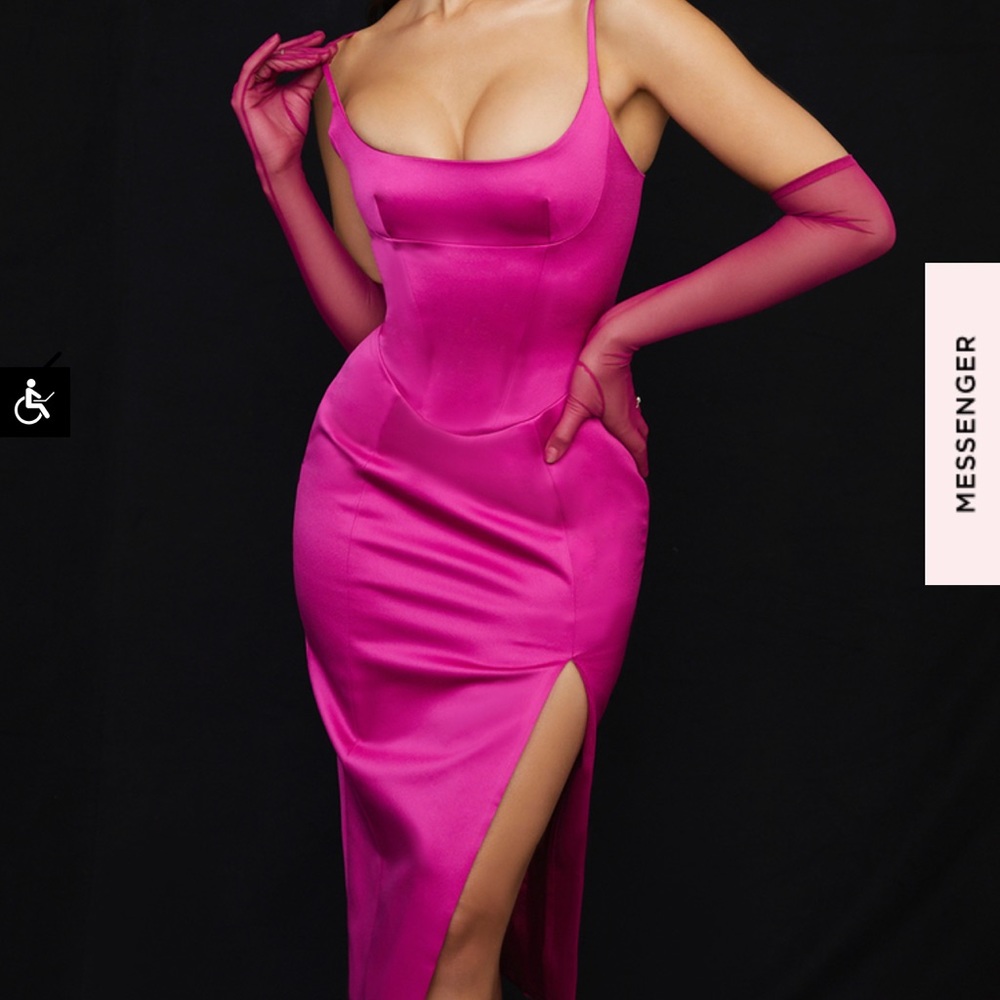 House of CB Pink Midi Dress